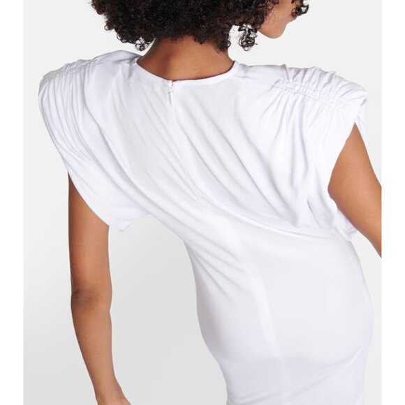 WARDROBE.NYC Sheath Dress iin White Large New Womens Jersey Midi - Picture 14 of 15